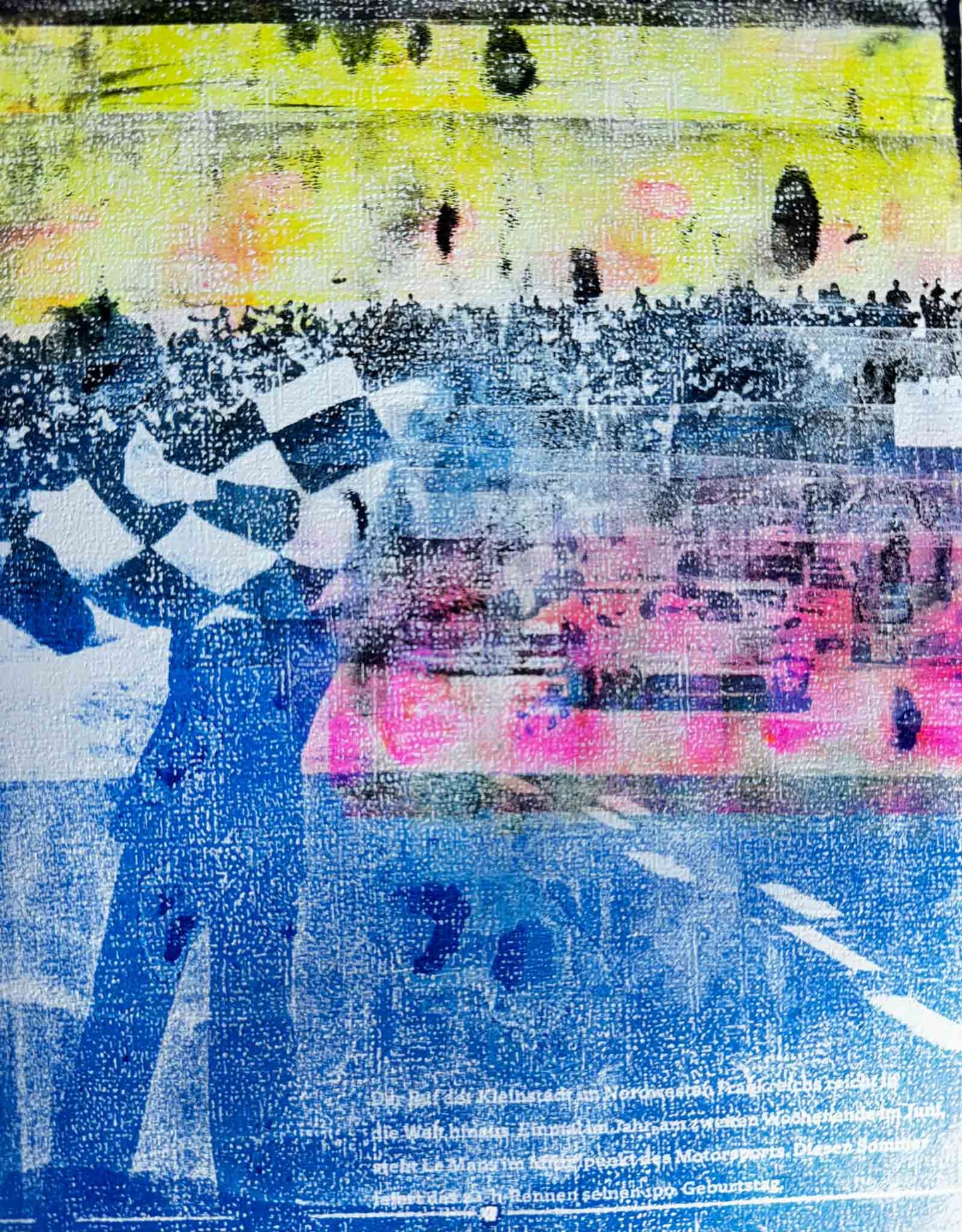 Crossing the Line – Race Finish Art Print